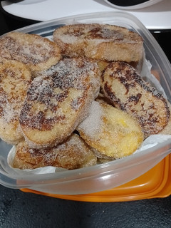 Una foto de Torrijas de azúcar y canela sin aceite