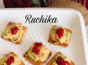 A picture of cucumber canapes