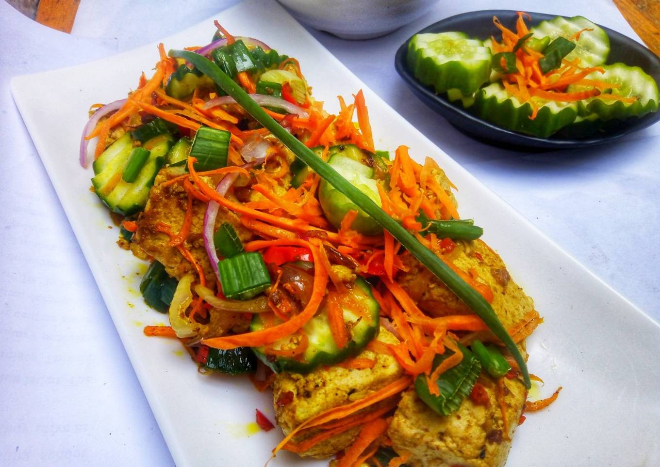 Tofu with vegetable curry