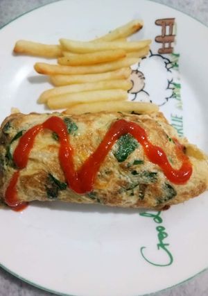 Foto resep Nasi goreng omelet