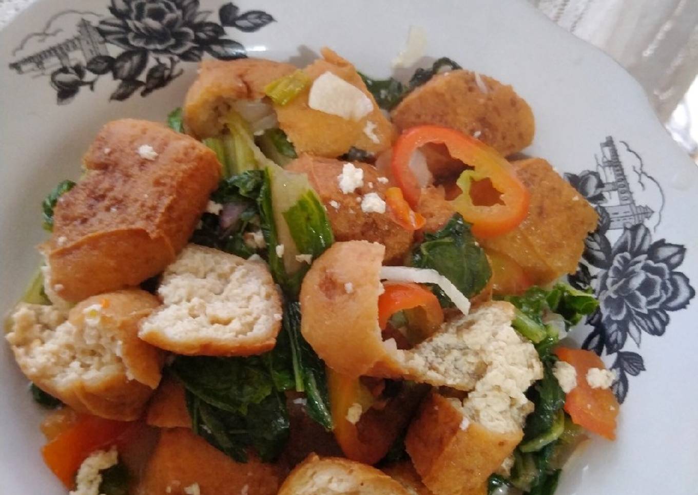 Tumis Tahu Sumedang Sawi Hijau