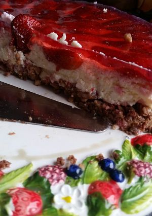 Epres túrótorta, sütés nélkül recept fotója