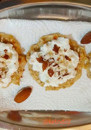 Une photo de Mini crêpe 🥞 d'avoine au fromage frais nature et à l'amande