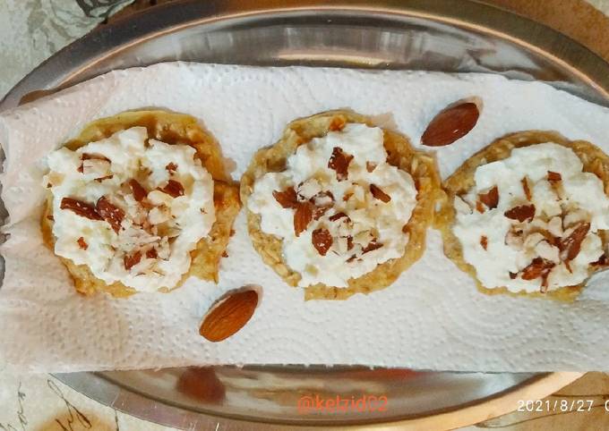 Mini crêpe 🥞 d'avoine au fromage frais nature et à l'amande