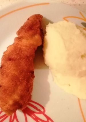 Baconbe tekert, rántott csirkemell recept fotója