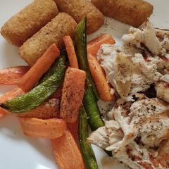 A picture of Low fat chicken dinner air fryer.