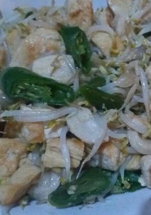 Foto resep Tumis toge tahu cabe ijo