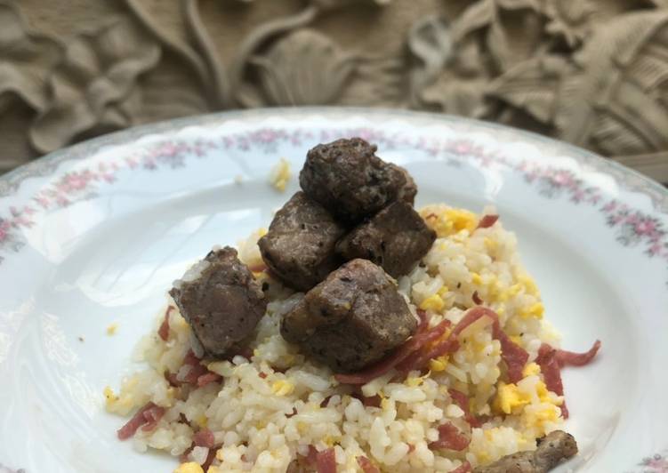 Saikoro Beef with Garlic Butter Rice🥩