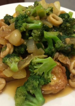 Foto resep Brokoli, Tofu, Cumi saos tiram🦑