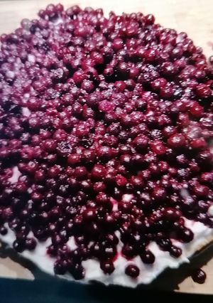 Áfonyás kókuszos torta kukoricalisztel recept fotója