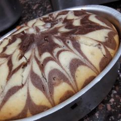 A picture of Zebra homemade cake.