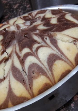 A picture of Zebra homemade cake.