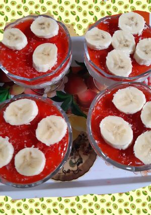 صورة لوصفة احلى مهلبية جلي بالفراولة 🍓من يد ملوكه