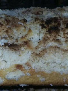 Una foto de Budín de Coco con crumble