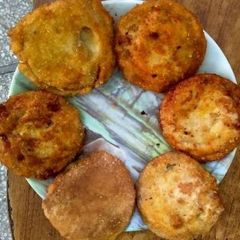Chicken egg cheesy kabab A picture of Chicken egg cheesy kabab.