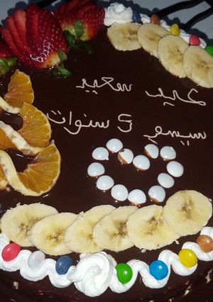 صورة لوصفة كيكة بصوص الشوكولا