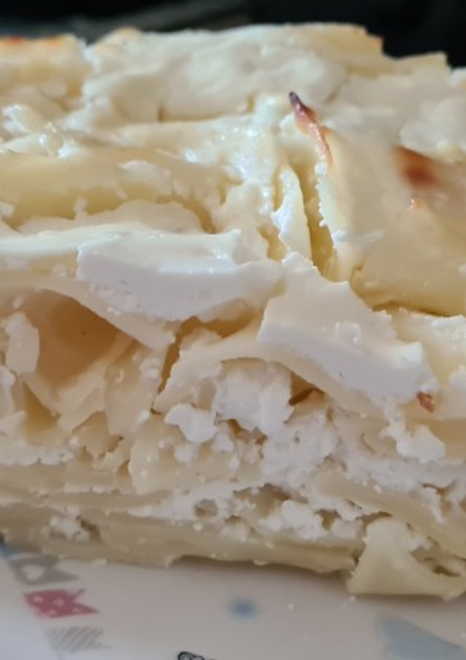 Túrós csusza (összesütve) recept fotója