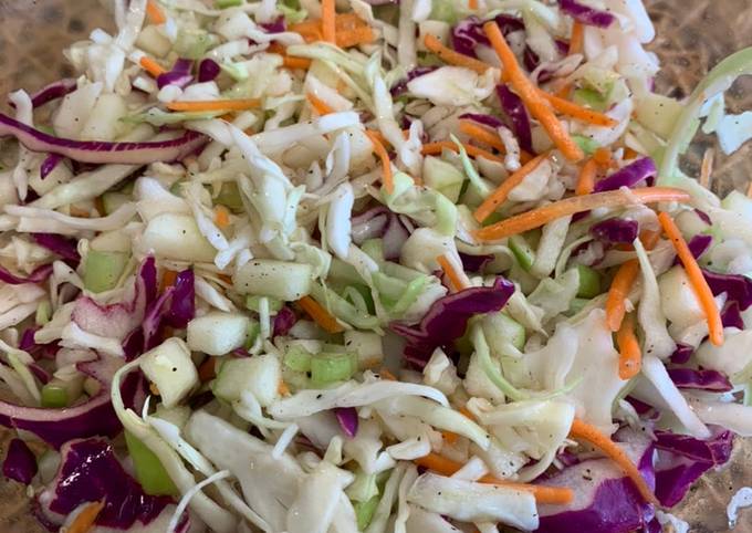 Steps to Prepare Homemade Coleslaw Apple Cider Vinegar