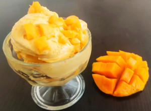 A picture of Mango ice cream.