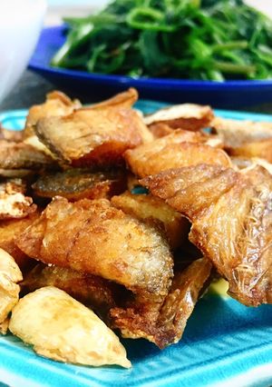 Hình của món Khô sóc chiên giòn.