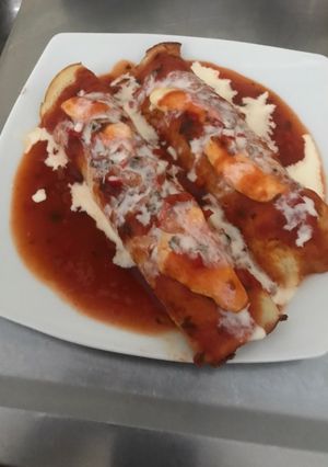 Una foto de Canelones de acelga 🌮🌯
