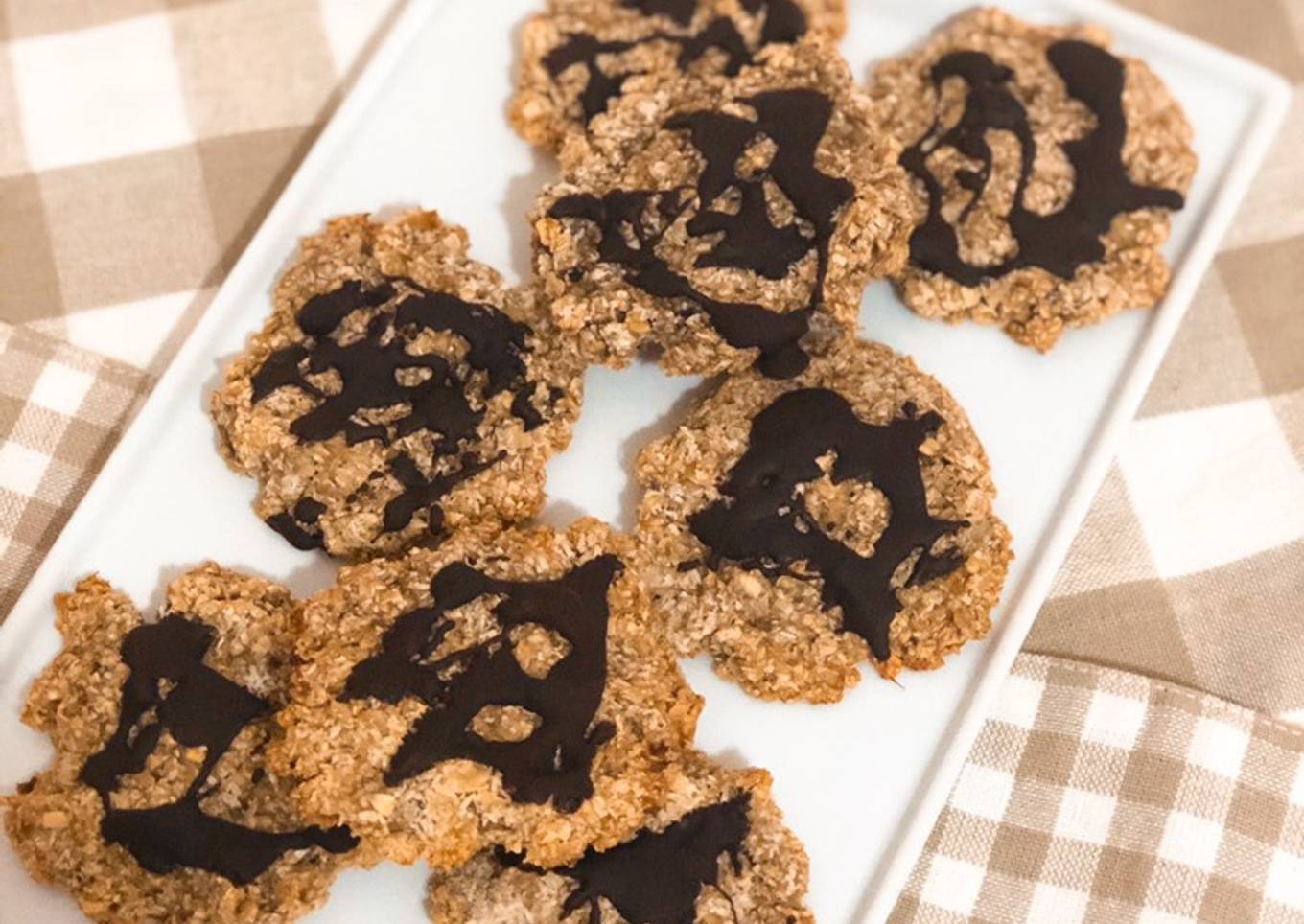 Galletas healthy de plátano, avena y coco