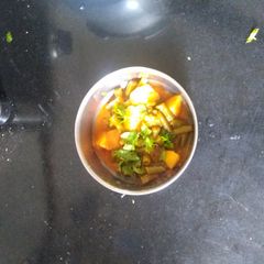 A picture of French Beans and Potato Sabji.