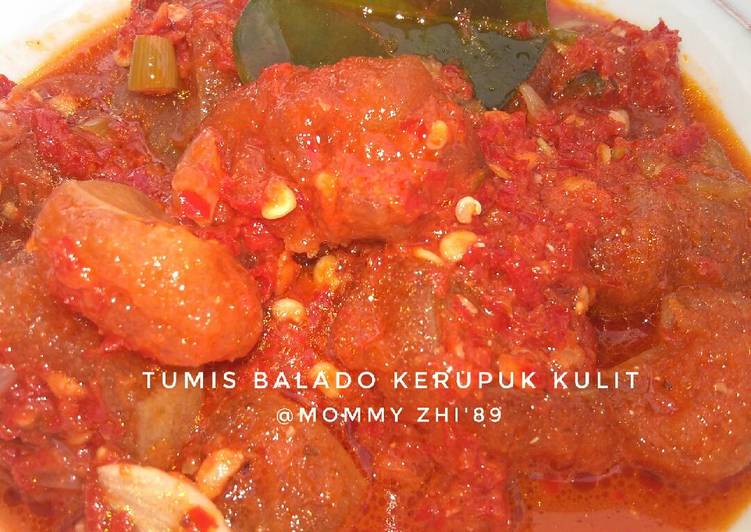 Tumis Balado Kerupuk Kulit (karupuak jangek)