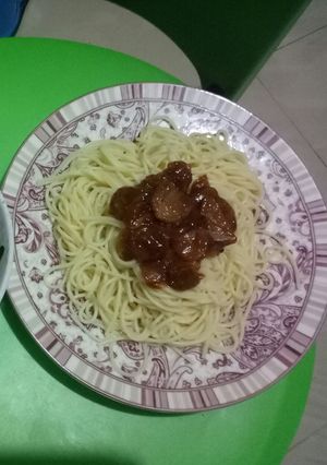 Foto resep Spageti saus barbeque