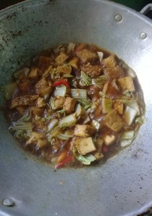 Foto resep Oseng sawi putih (slobor) tahu coklat