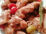 Una foto di pollo paprika