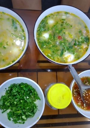 Hình của món Súp bắp tôm bột bán.