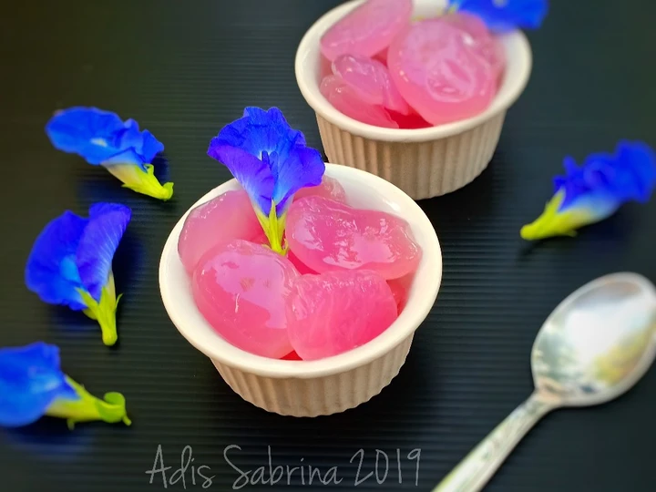 Cara Gampang Membikin Resep Kolang kaling bunga telang yang Uenak Anti Ribet, Bisa Manjain Lidah