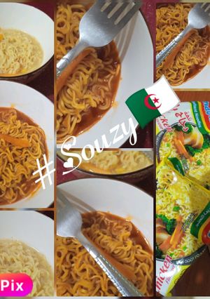 صورة لوصفة إندومي بصوص حمراء و بيضاء