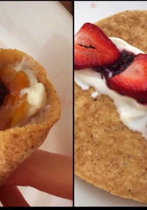Una foto de Crepes de avena light al microondas saludables y fáciles (o tortillas)