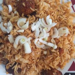 A picture of Veg Manchurian Rice(Indo-chinese recipe).