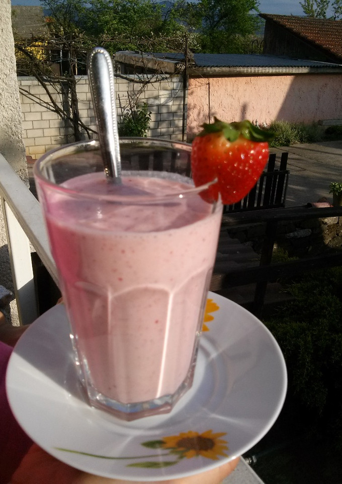Una foto de Batido de fresa