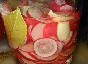 Una foto de Rabanitos en vinagre o pickles de Rabanitos