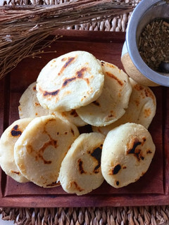 Una foto de Arepas
