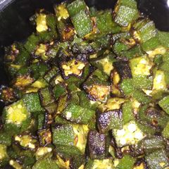 A picture of Lady's finger stir fry.
