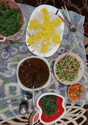 عکسی از دستور قورمه سبزی😋