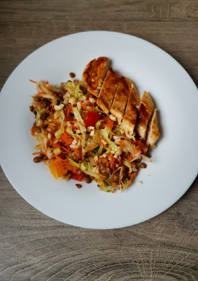 Lencsesaláta recept fotója