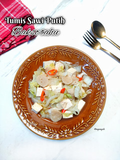Foto resep Tumis Sawi Putih Bakso Tahu