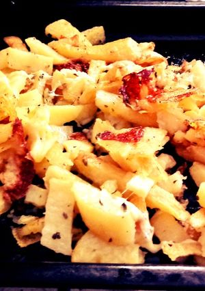 Una foto de Papas al Horno c/ Muzzarella y Orégano