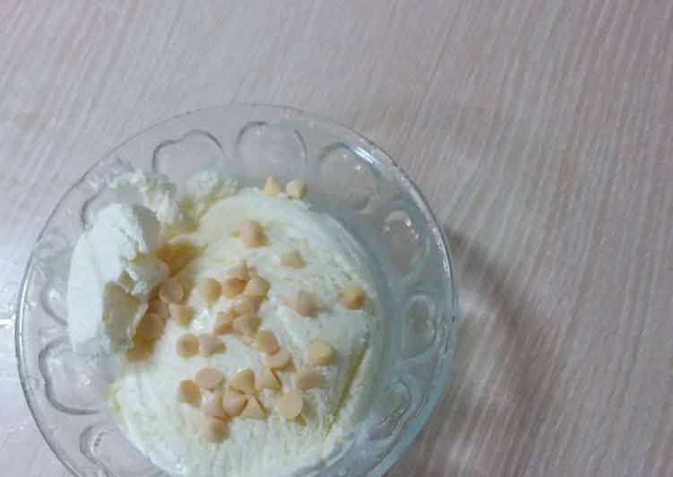 Steps to Prepare Homemade Homemade vanilla ice cream#author marathon