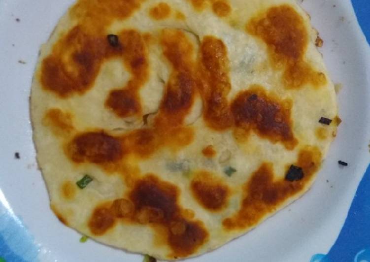 Resep: Chinese spring onion pancake (kue gentong) yang Enak!