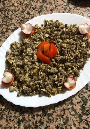 صورة لوصفة لحمة مع بيض