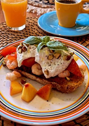 Foto resep Bruschetta topping salad dan burrata