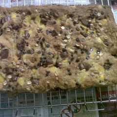 A picture of Mango, Peanut and candy Bar blondies.