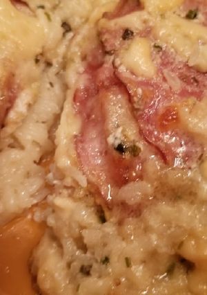 A picture of Monte Cristo Chicken bake.